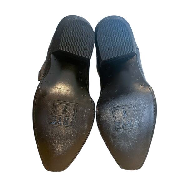 Frye Vintage Black Leather Lily Pointed Toe Cowgirl Boots 6.5 - Picture 10 of 12